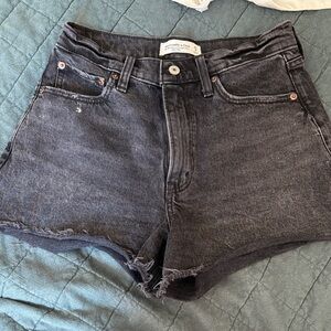 Abercrombie & Fitch washed black jean  shorts